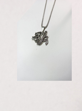 龙吊坠不锈钢头骨钛钢项链挂吊坠
