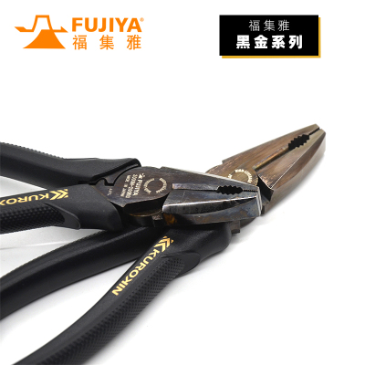 日本FUJIYA偏心省力老虎钳 钢丝钳 台式钢丝钳台式尖嘴钳黑金钳子