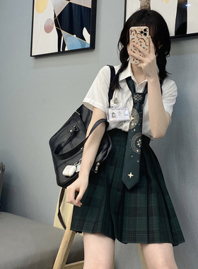 【jk格裙合集】原创校供a字百褶裙学生哈利波特学院斯莱特林班服