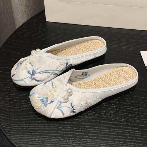 夏民族风包头拖鞋女软底汉元素复