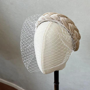 欧美发箍面纱镂空网纱头饰舞台表演写真摄影舞会