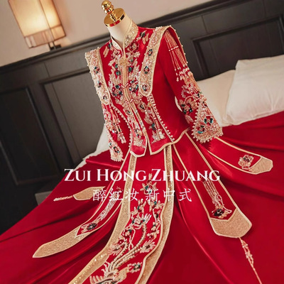 重工霞帔秀新款结婚中式婚服大码