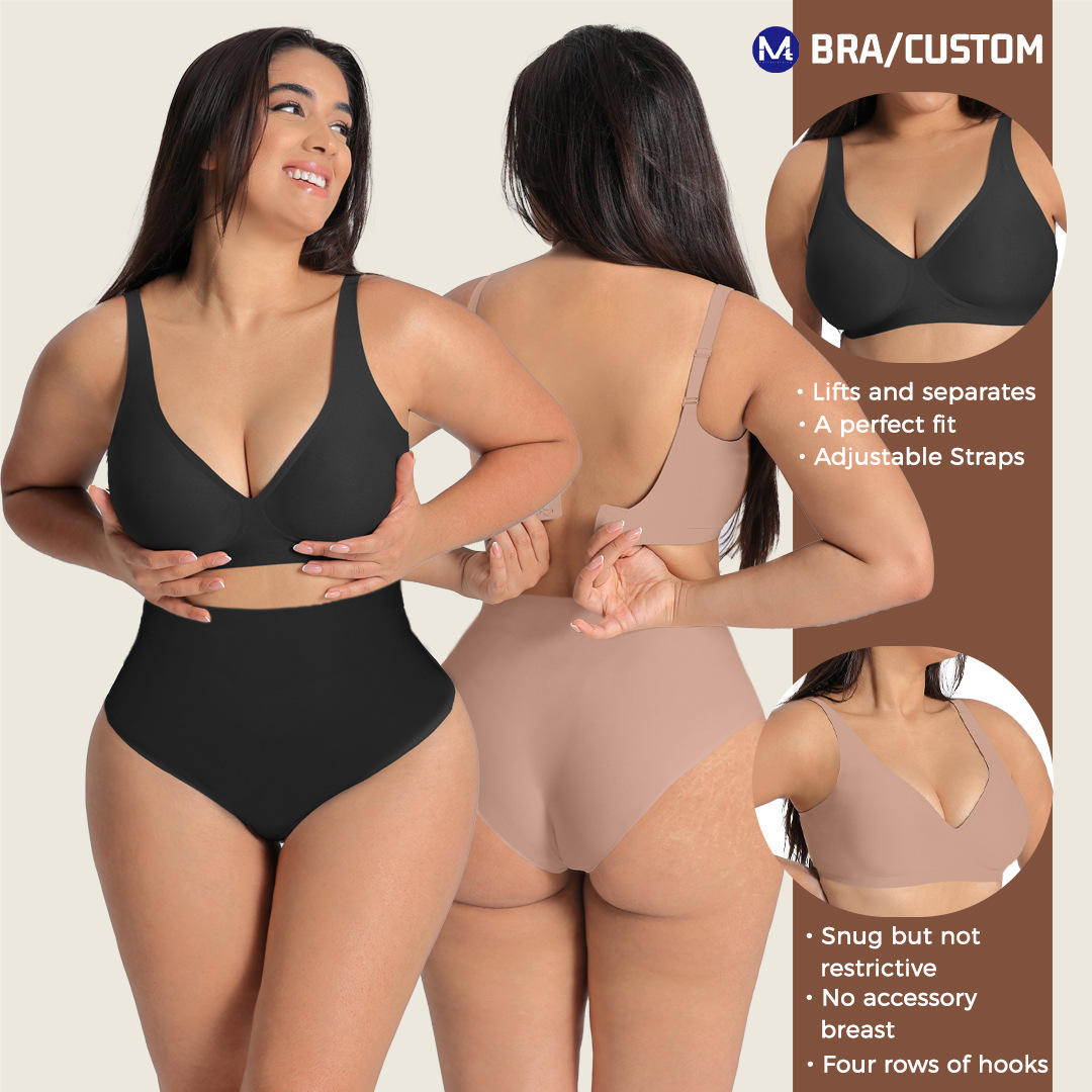 欧美大码内衣无痕聚拢胸罩无钢圈