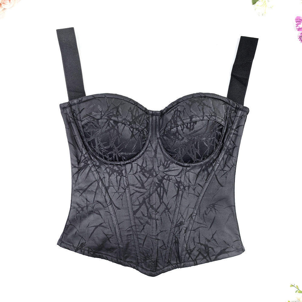 高定鱼骨抹胸上衣欧美时尚名媛气质墨竹提花塑身性感紧身胸衣,女士内衣/男士内衣/家居服,塑身上衣,淘宝优惠券,粉丝福利购,淘宝优惠卷