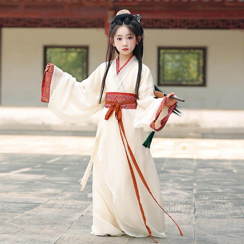 儿童战国袍改良日常可穿汉服夏季图片