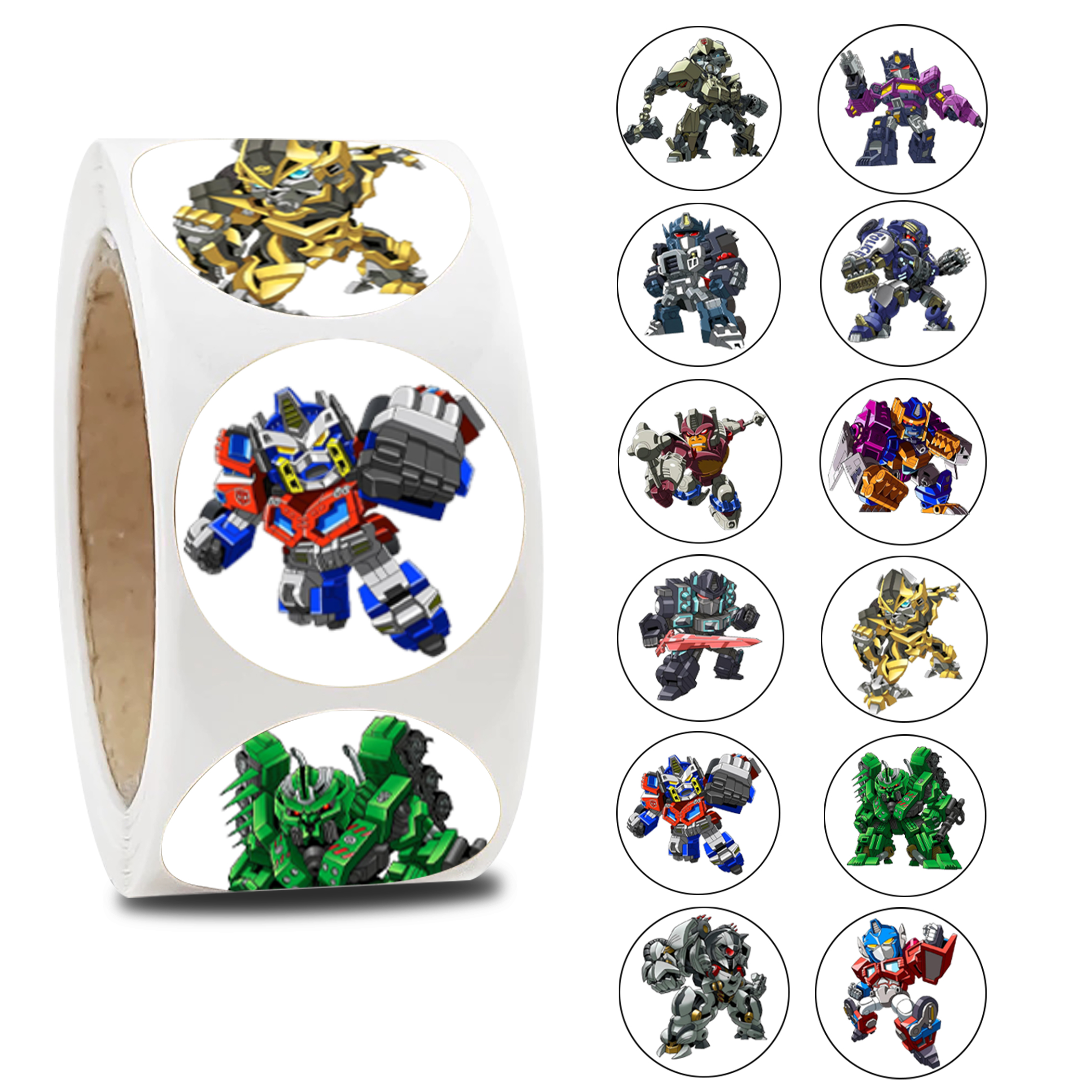 爆款变形金刚卷卷贴纸创意个性装饰贴画变形金刚手账封口贴