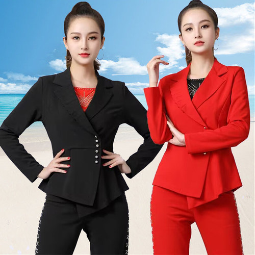 跳舞修身显瘦西装外套女年轻漂亮