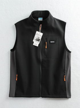 外贸尾单户外秋冬新款男软壳衣马甲运动休闲背心抓绒背心防风马夹