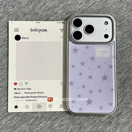 韩系高级ins紫色星星适用