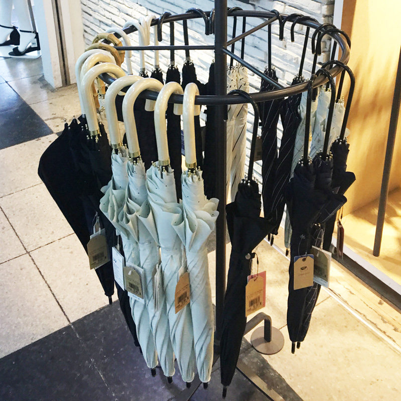 日本本土wpc长柄长把防晒伞2017遮阳伞防uv紫