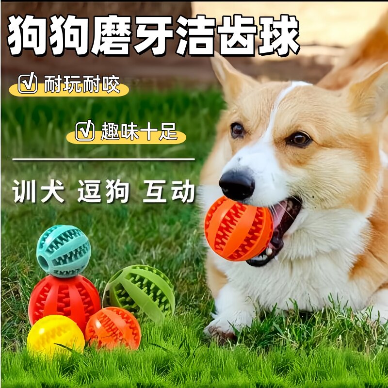 宠物狗狗玩具球球漏食球洁齿球耐咬磨牙解闷神器咬不烂磨牙玩具球图片