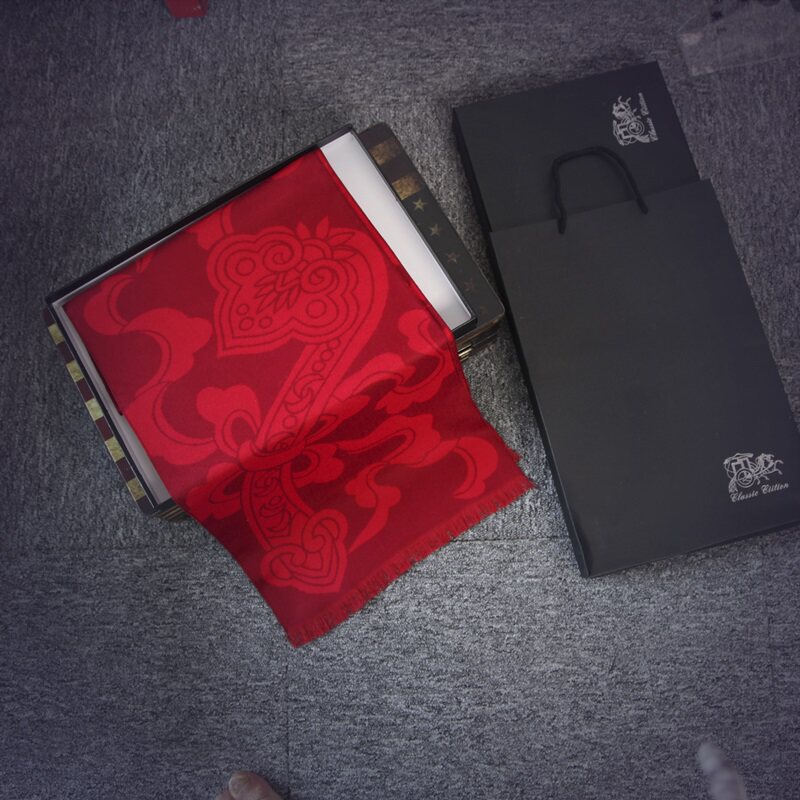 WJ0974P28围巾红大红色过年如意福聚会活动公司年会红围巾，围巾，星座510A-6