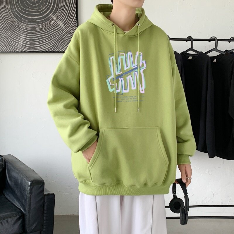 L2445P48秋冬新款卫衣男装宽松港风日系外套连帽衣服宽松卫衣,男装卫衣,星座510A-2