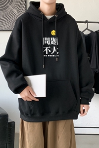 L2300秋装2021新款潮趣印花潮流男女情侣连帽卫衣图片
