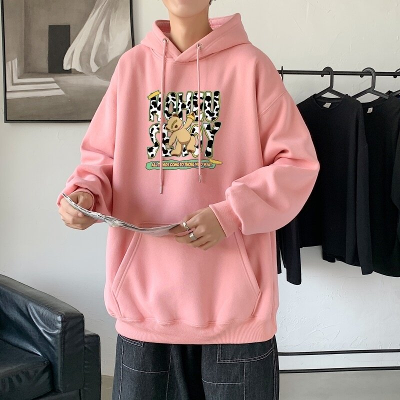 L2541P48新款2023秋冬连帽卫衣男大码运动帽衫宽松薄外套卫衣,男装卫衣,星座510A-2