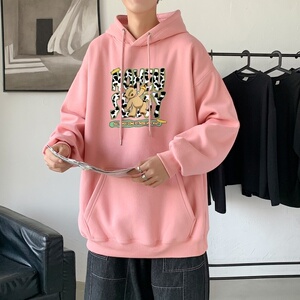 L2541P48新款2023秋冬连帽卫衣男大码运动帽衫宽松薄外套卫衣图片