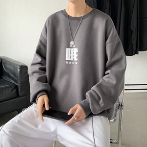 Y2482P38港风21秋季新款动漫圆领卫衣男潮流宽松青少年休闲外套图片