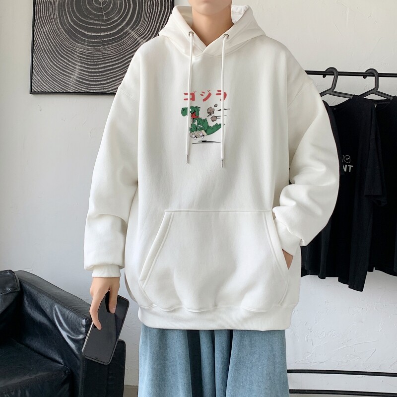 L2447P48韩版ins男士学生宽松运动连帽卫衣秋冬加绒情侣外套，男装卫衣，星座510A-2