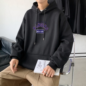 L2425P48秋装2021新款潮趣印花潮流男女情侣连帽卫衣
