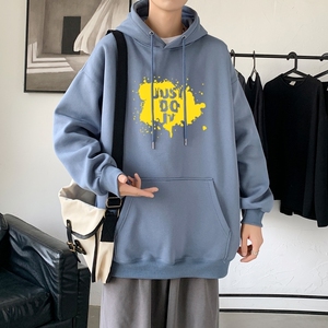 L2457P48港风 2023秋冬新款大码潮男连帽情侣卫衣男连帽外套图片
