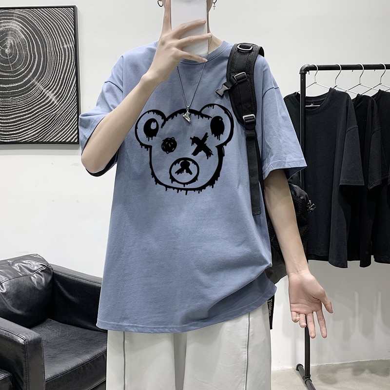 T1907P25港风室内2021新款短袖T恤男生宽松港风印花短袖T恤,男装T恤,星座510A-6