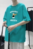 T3416港风2022夏新款T恤男宽松T恤落肩港风男T仓库正常配送，男装T恤，星座510A-2