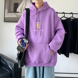 L2421秋装2021新款潮趣文字印花男卫衣潮流男情侣连帽卫衣图片