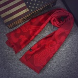 WJ0974P28围巾红大红色过年如意福聚会活动公司年会红围巾，围巾，星座510A-6