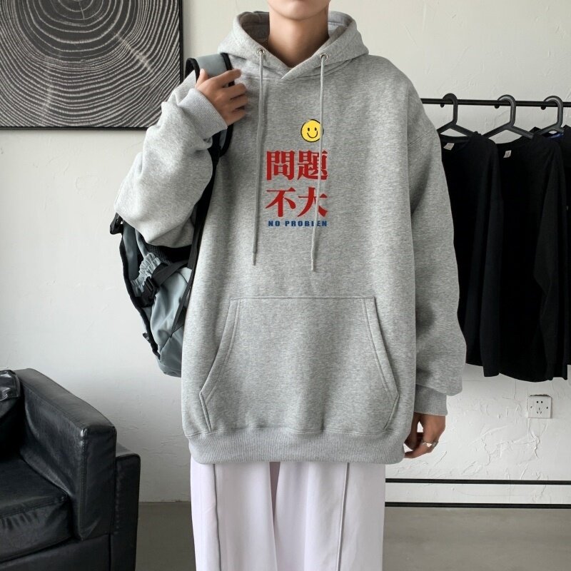 L2300P48韩版ins男士学生宽松运动连帽卫衣秋冬加绒情侣外套,男装卫衣,星座510A-2