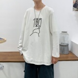 C2625P30男士长袖t恤春季潮牌薄款宽松潮流秋装卫衣服秋衣打底衫，男装T恤，星座510A-2