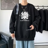 Y2450P38主推2023秋季ins潮男士潮趣印花卫衣时尚圆领宽松上衣，男装卫衣，星座510A-2