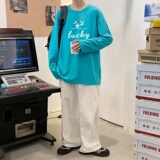 C2628P30长袖t恤男ins潮牌男生体恤宽松打底衫内搭上衣服秋衣纯棉，男装T恤，星座510A-2