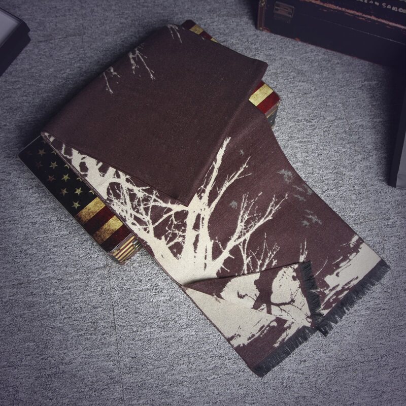 WJ0940P28秋冬男提花格子流苏中长清新拼接围巾男士休闲百搭商务，围巾，星座510A-6