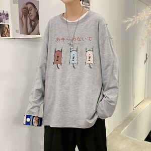 C2840P30长袖t恤男ins潮牌男生体恤宽松打底衫内搭上衣服秋衣纯棉图片