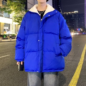 MY5787P75立领棉服外套男装冬季羊羔绒内里保暖棉衣光板港风纯色图片