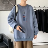 Y2484P38春秋季新款圆领卫衣男宽松套头衫港风休闲外套ins潮，男装卫衣，星座510A-2