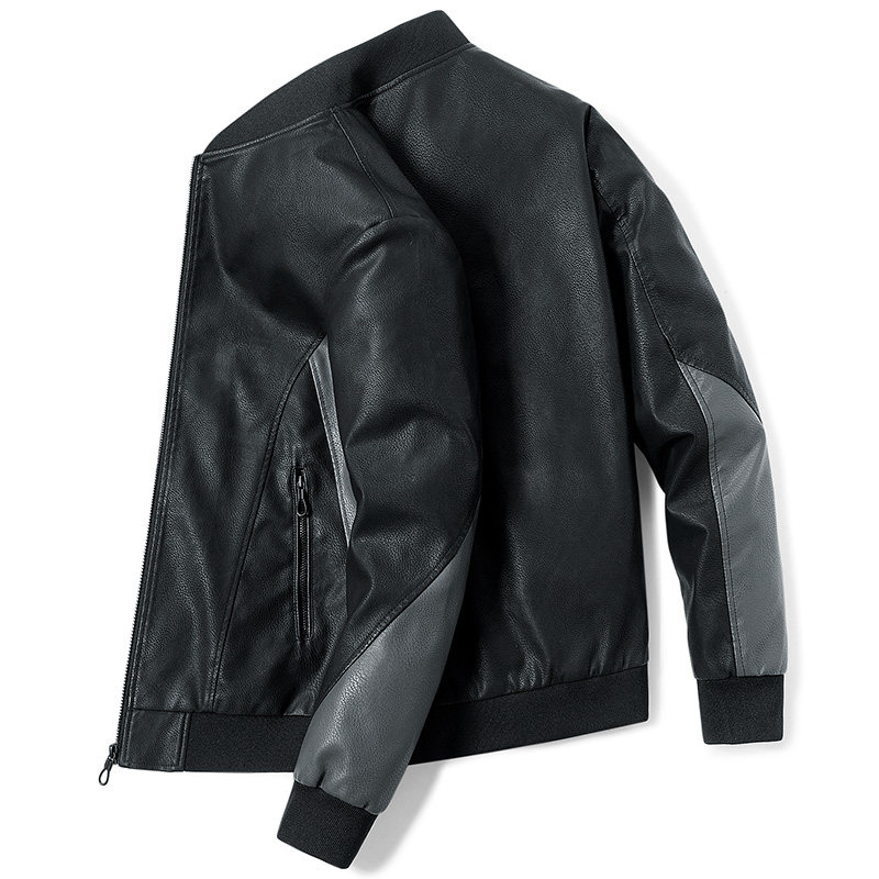 PY5256P85男士皮衣2023新款秋冬潮男皮衣刺绣夹克外套PU棒球服，男装皮衣，星座510A-2