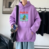 L2489P48秋装2023新款潮趣印花学生潮流男女情侣连帽卫衣，男装卫衣，星座510A-2