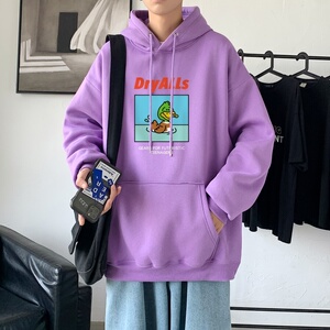L2489P48秋装2023新款潮趣印花学生潮流男女情侣连帽卫衣图片