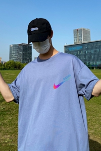 D2226港风室外男士t恤短袖ins潮牌潮流夏季薄款上衣服港风宽松