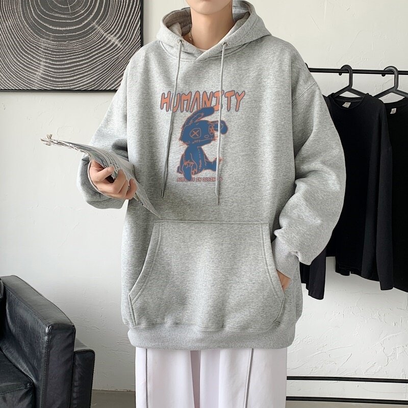 L2556P48秋冬新款卫衣男装宽松港风日系外套连帽衣服宽松卫衣,男装卫衣,星座510A-2
