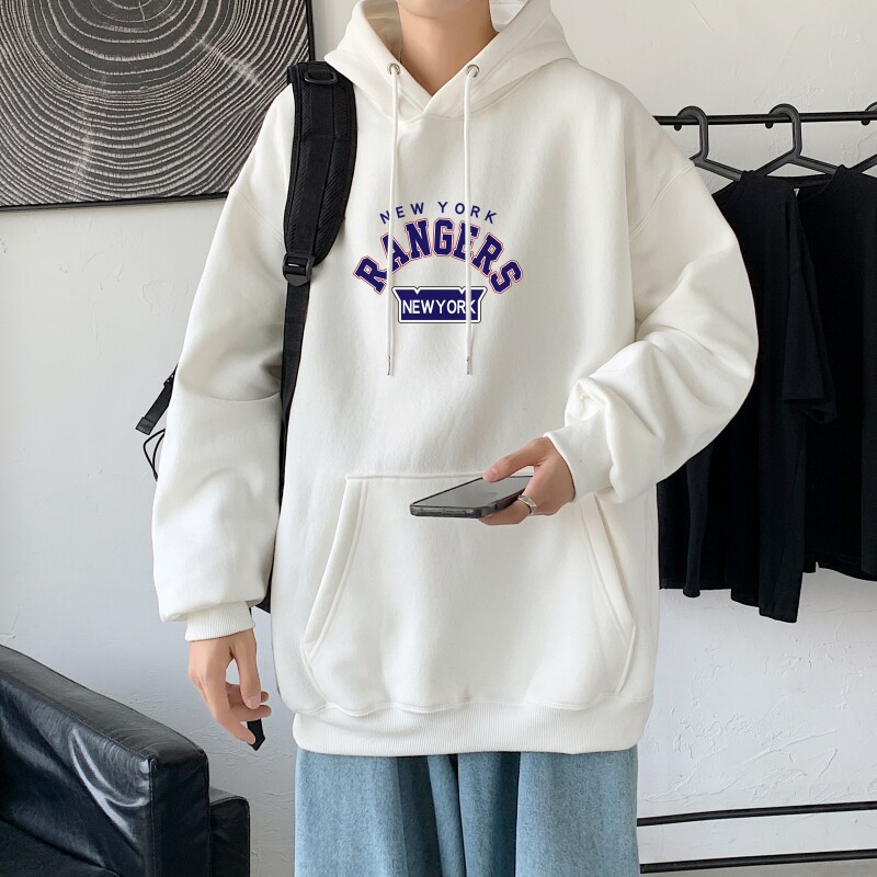 L2425韩版ins男士宽松运动连帽卫衣秋冬加绒情侣外套,男装卫衣,星座510A-6