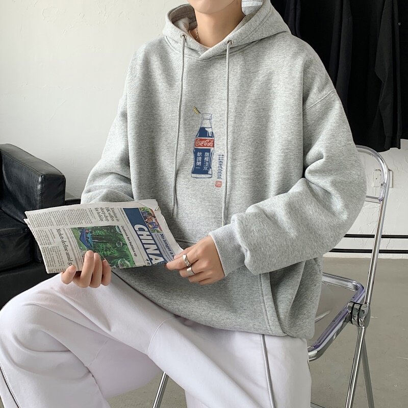L2485P48秋冬新款卫衣男装宽松港风日系外套连帽衣服宽松卫衣,男装卫衣,星座510A-2