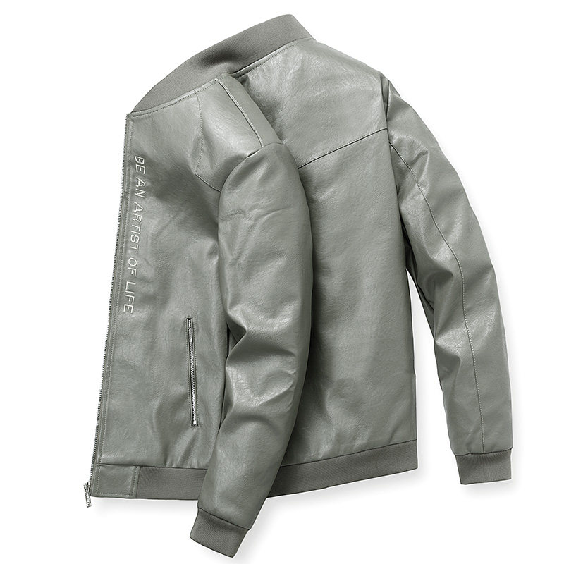 PY5250P75男士皮衣2023新款秋冬潮男皮衣刺绣夹克外套男装PU皮衣，男装皮衣，星座510A-2