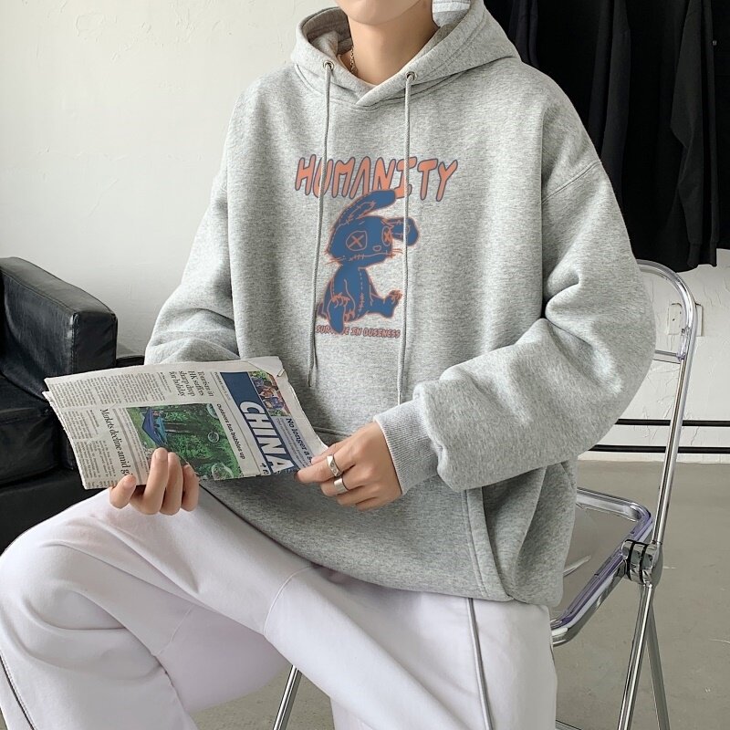 L2556P48秋装2023新款潮趣印花学生潮流男女情侣连帽卫衣,男装卫衣,星座510A-2