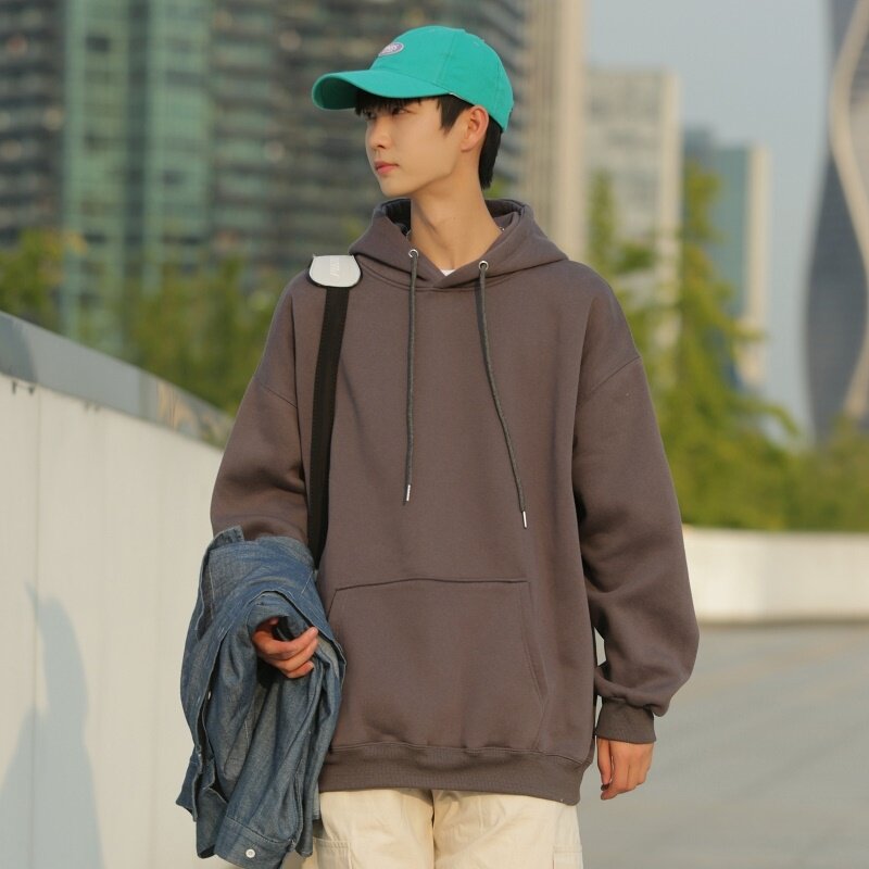 GB5605P39光板卫衣45%棉纯色连帽卫衣黑色,男装卫衣,星座510A-2