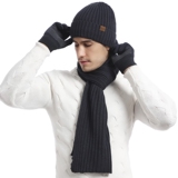 WJ0046P55新款冬生日送礼围巾帽子手套三件套装男潮毛线针织帽子，围巾，星座510A-6