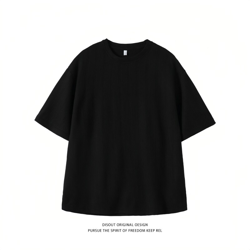 TS8408P25短袖t恤男士夏新款垂感五分袖上衣T设计感小众潮牌宽松图片