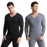 N1258P35男阳离子保暖内衣V领轻盈速热纤维内衣细绒中厚贴身内衣，保暖内衣，星座510A-6