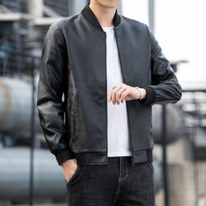 PY5255P85天台景 刺绣夹克外套PU棒球服男士皮衣2023新款秋冬图片